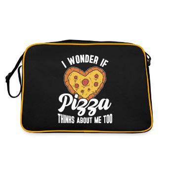 Pizza Baker Cadeau Italie Pizza Lovers Pizza - Sac Retro - noir/or - Dos