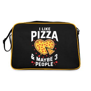 Pizza Baker Cadeau Italie Pizza Lovers Pizza - Sac Retro - noir/or - Dos