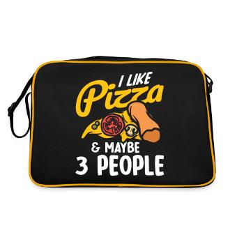 Pizza Baker Cadeau Italie Pizza Lovers Pizza - Sac Retro - noir/or - Dos