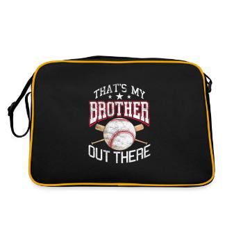 Baseball Soeur Frère Frères et Sœurs Cadeau - Sac Retro - noir/or - Dos