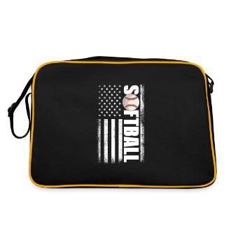 Softball USA Baseball America Pitcher Gift - Sac Retro - noir/or - Dos