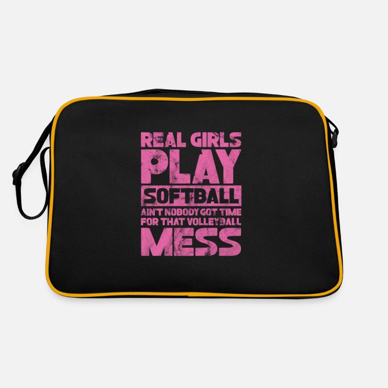 Softball - Retro Tasche - Schwarz/Gold