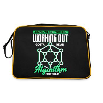 Losing Weight Without Working Out Gotta Algorithm - Retro Bag - black/gold - Back