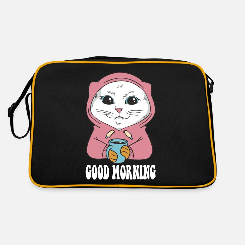 Blanc Main Coon Cat Cat Outfit pour Sac Retro