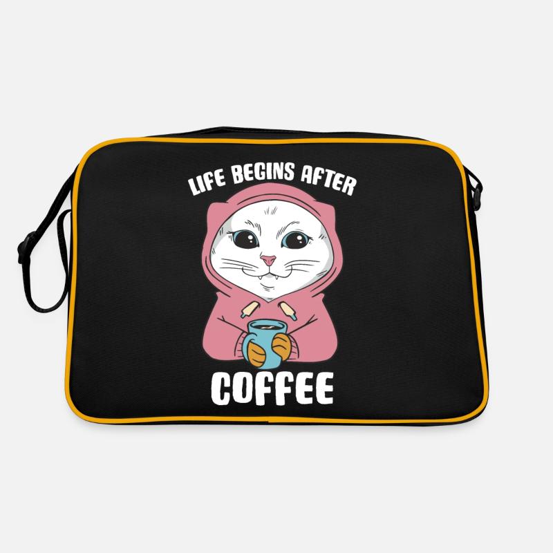 Blanc Main Coon Cat Cat Outfit pour Sac Retro