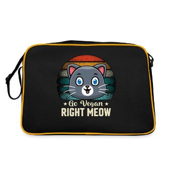 Devenir végétalien miaulement droit - Sac Retro - noir/or - Dos