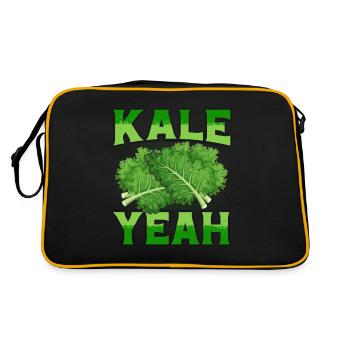 Kale oui Kale Vegan - Sac Retro - noir/or - Dos