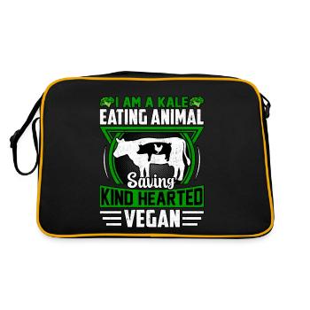 Je suis un mangeur de chou frisé sauvant des animaux au bon cœur - Sac Retro - noir/or - Dos