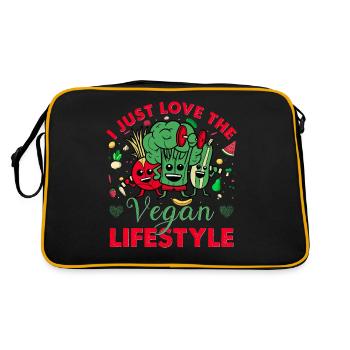 J’adore le style de vie végétalien - Sac Retro - noir/or - Dos