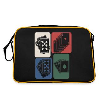Poker retro poker cartes joueurs de poker - Sac Retro - noir/or - Dos