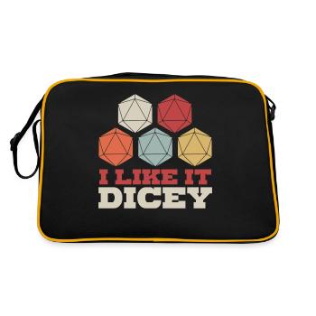 RPG D20 Dice Tabletop Role-playing Game - Retro Bag - black/gold - Back