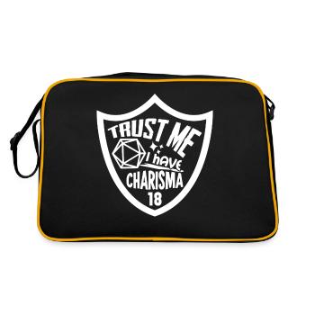 Tabletop Charisma RPG D20 Cube - Retro Bag - black/gold - Back