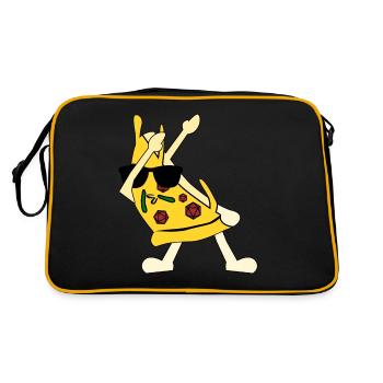 RPG Tabletop D20 Cube Pizza - Retro Bag - black/gold - Back