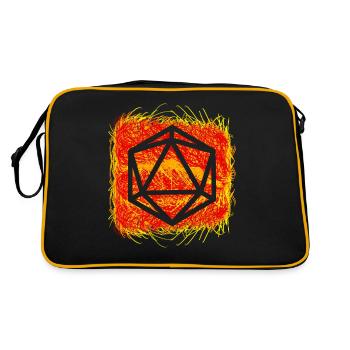 D20 Dice RPG Jeu de plateau - Sac Retro - noir/or - Dos