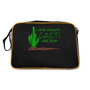 Cactus Middle Finger Cacti - Retro Bag - black/gold - Back