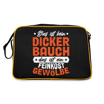 Das Ist Kein Dicker Bauch - Retro Tasche - Schwarz/Gold - Hinten