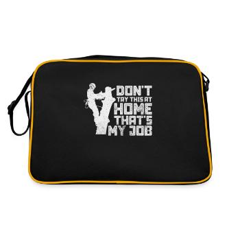 Arborist Tree Climber Arborist Gift - Retro Bag - black/gold - Back