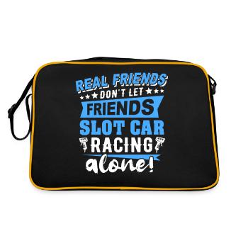 Slot Car Racing - Retro Tasche - Schwarz/Gold - Hinten