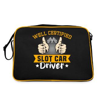 Slot Car Racing - Retro Tasche - Schwarz/Gold - Hinten
