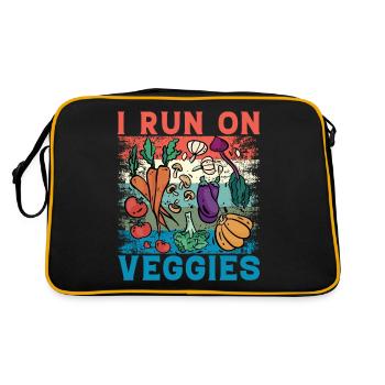 Je cours sur Veggies Vegan - Sac Retro - noir/or - Dos
