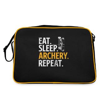 Archery Archer Archer Arrow Gift - Retro Bag - black/gold - Back