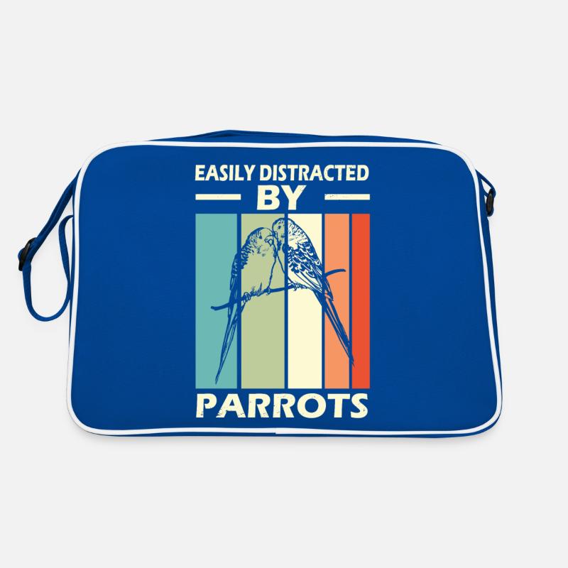 Easily distracted by parrots Retro Bag