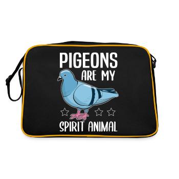 Pigeon Pigeon Lovers Citation Cadeau - Sac Retro - noir/or - Dos