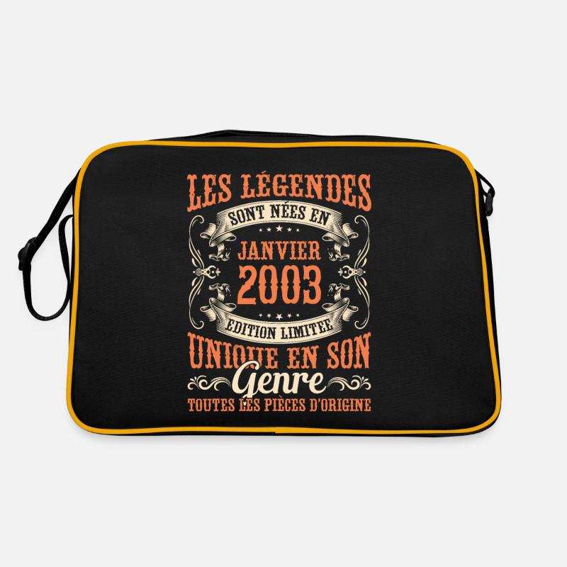 Les Légendes Sont Nées En Janvier 2003 Cadeau Sac Retro