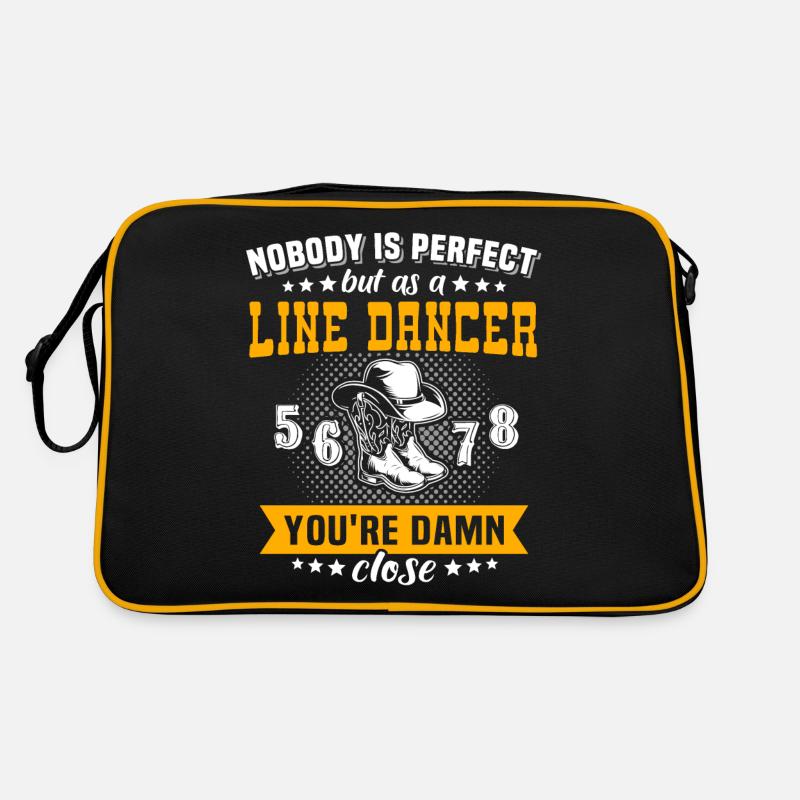Line Dance Line Dancing - Retro Tasche - Schwarz/Gold
