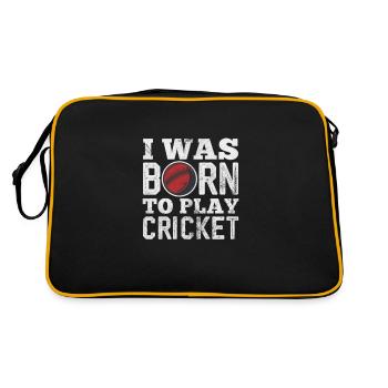 Cricket Sport Cricket Bat Team Gift - Retro Bag - black/gold - Back