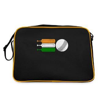Cricket India Sports Cricket Bats Team Gift - Retro Bag - black/gold - Back