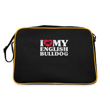 Bouledogue anglais - Sac Retro - noir/or - Dos