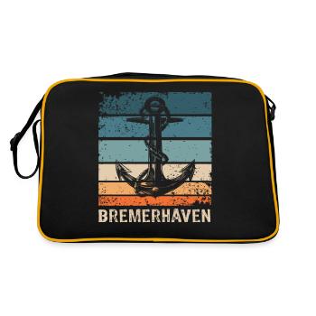 Bremerhaven motif Bremerhavener - Sac Retro - noir/or - Dos