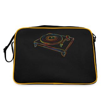 Disque vinyle platine vinyle - Sac Retro - noir/or - Dos