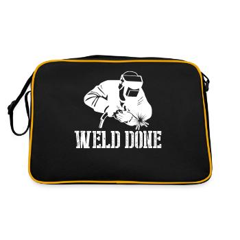 Welder weld seam welding - Retro Bag - black/gold - Back