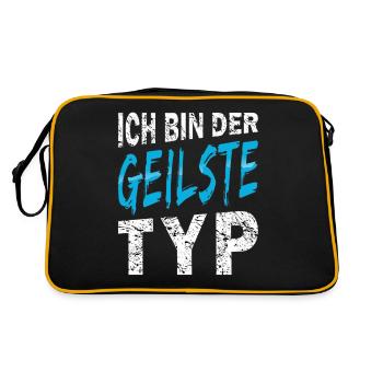 ICH BIN DER GEILSTE TYP - Retro Tasche - Schwarz/Gold - Hinten