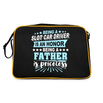 Slot Car Racing Papa Slot Race Dad - Sac Retro - noir/or - Dos