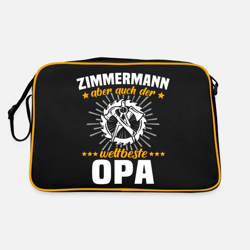 Zimmermann Opa Zimmerer Grossvater Retro Tasche