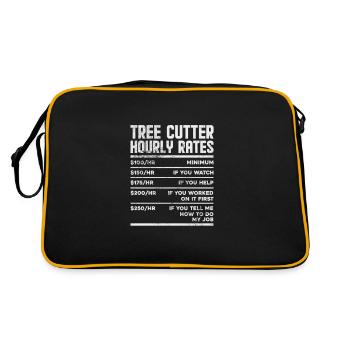 Arborist Tree Climber Arborist Gift - Retro Bag - black/gold - Back