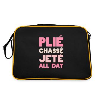 Ballet Ballerine Ballet Danseuse Dancing Gift - Sac Retro - noir/or - Dos
