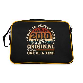 Né 2010 Vintage Birthday Retro Gift - Sac Retro - noir/or - Dos