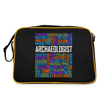 Archaeologist - Words - Retro Bag - black/gold - Back