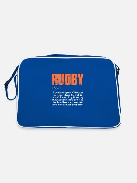 Rugby - Retro Bag - blue/white - Back