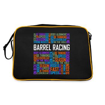 Barrel Racing - Words - Retro Bag - black/gold - Back