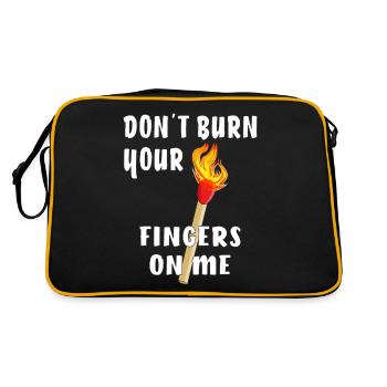DON'T BURN YOUR FINGERS ON ME - Retro Bag - black/gold - Back