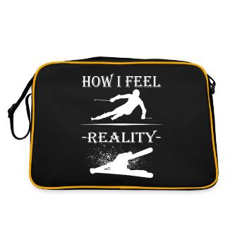 Comment je me sens skieurs skieurs sports d’hiver - Sac Retro - noir/or - Dos