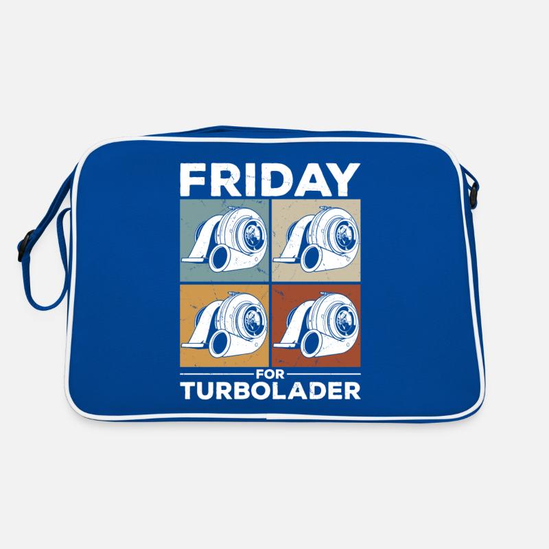 Les vendredis pour le réglage du turbocompresseur Déplacement de course de voitures Sac Retro
