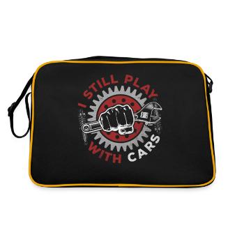 I still play with cars - PS lovers - Retro Bag - black/gold - Back