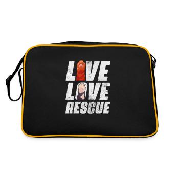 Animal Rescue Animal Rights Animal Love Pet Gift - Sac Retro - noir/or - Dos