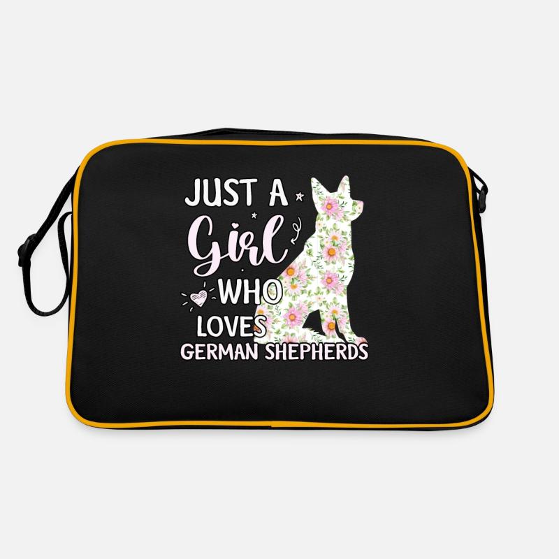 Nur ein Junge, der Deutsche Schäferhunde liebt Retro Tasche